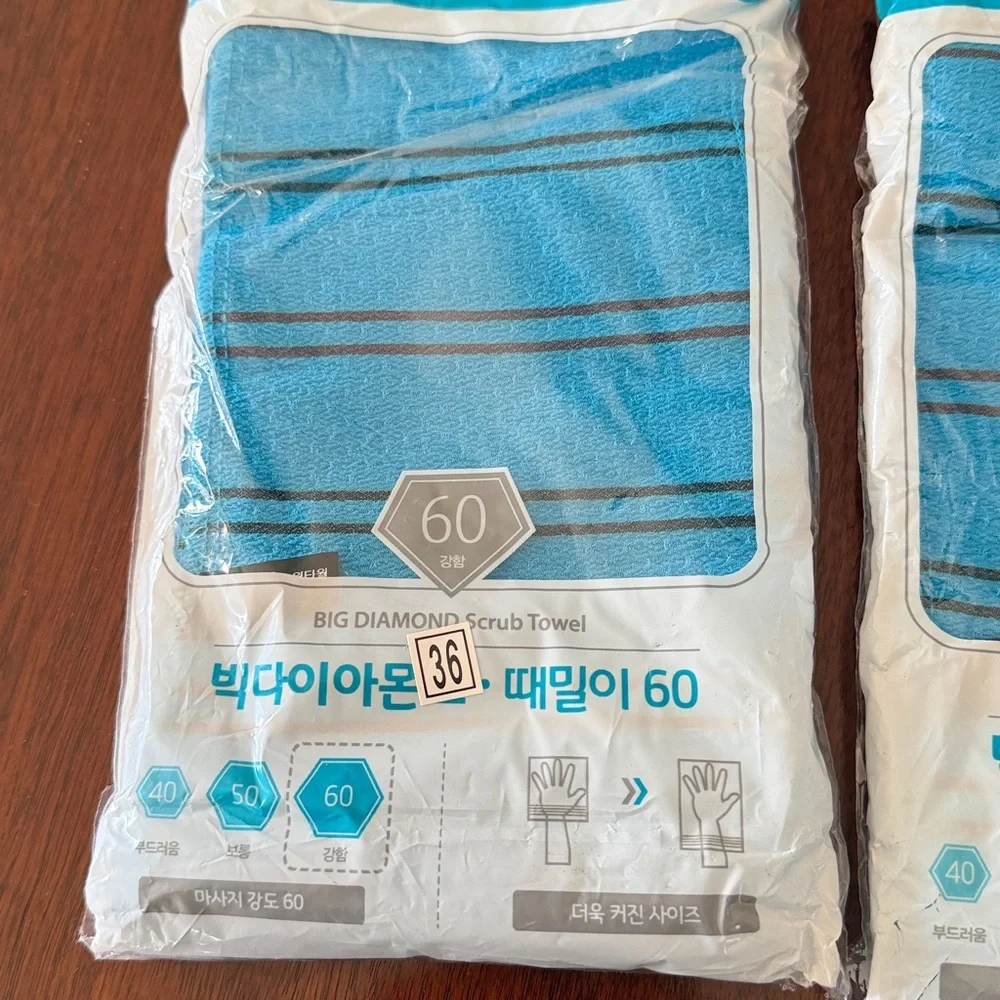 Blue  Korean scrub luffa of 19 pcs